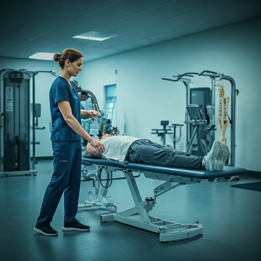 Physical Therapist assisting patient